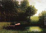 Sowa Canvas Paintings - Michael Sowa Pig